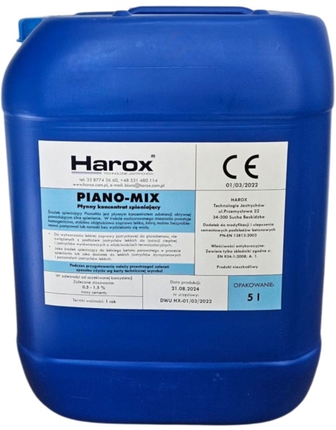 PIANOMIX (Dodatek spieniający do styrobetonu)